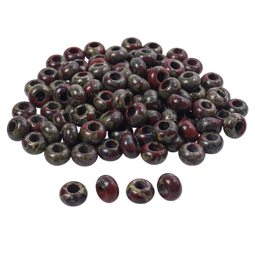 9486 25Pcs Large Hole 5-6mm Rondelle Gemstone European Bead for Charm